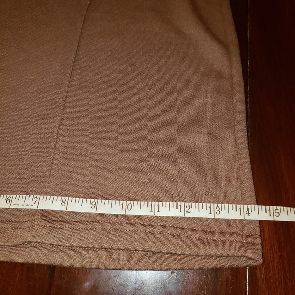 FOR LOVE & LEMONS Shannon Pants Camel Wide Leg Front Seam Knit Trousers Sz S - Picture 13 of 13